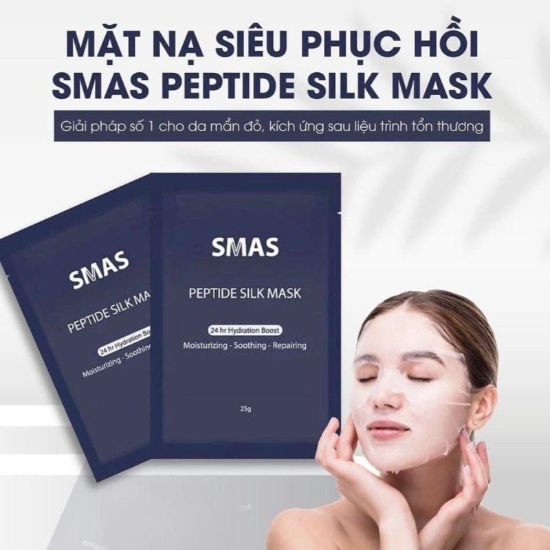 Mặt nạ trắng da cấp ẩm Smas Peptide Silk Mask