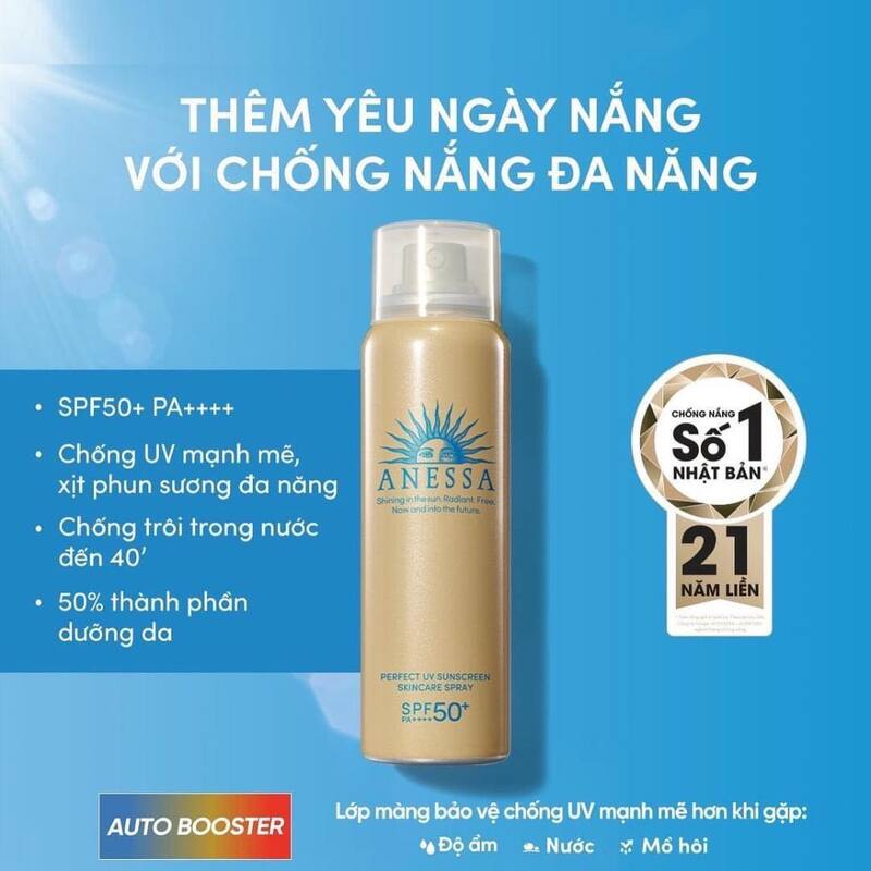Xịt Chống Nắng ANESSA Perfect UV Sunscreen Skincare Spray