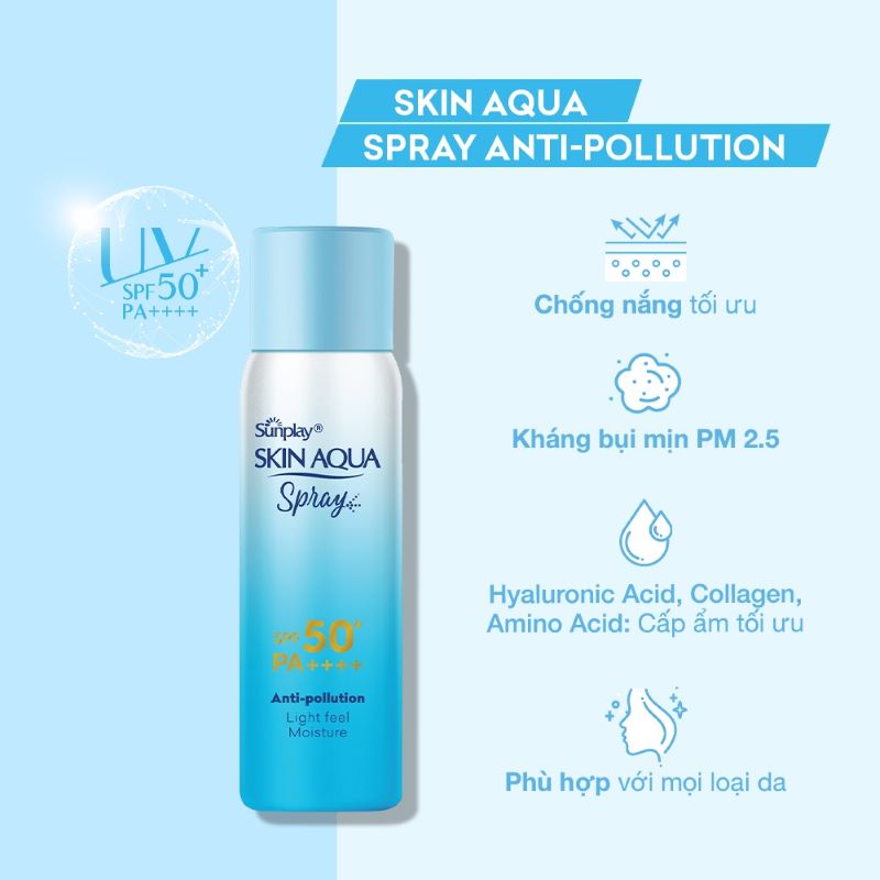 xit-kem-chong-nang-skin-aqua-mau-xanh-anti-pollution-spray-spf50-pa