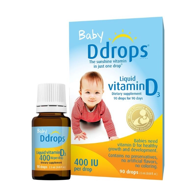 Baby Ddrops Vitamin D3 Cho Trẻ Sơ Sinh 90 Giọt Của Mỹ 2.5ml