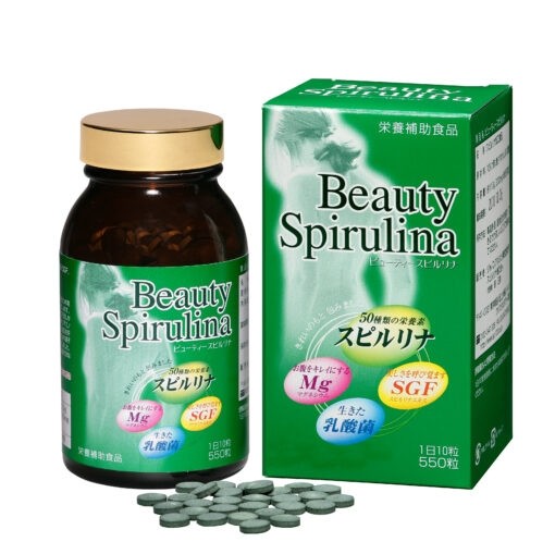 Tảo xoắn Beauty Spirulina Nhật Bản 550 viên - Hỗ trợ làm đẹp da