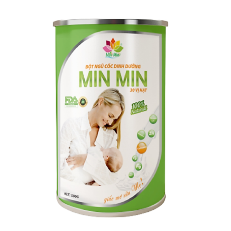 Bột ngũ cốc lợi sữa cho bà bầu Min Min 30 loại hạt bổ dưỡng