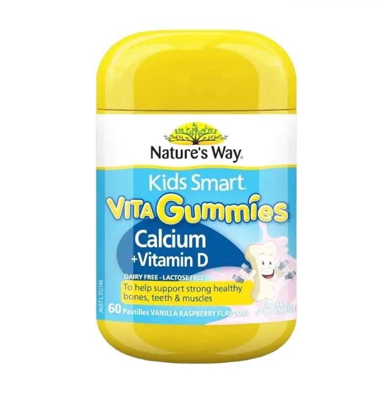 Kẹo Vita Gummies Nature's Way Bổ Sung Canxi + Vitamin D 60 Viên