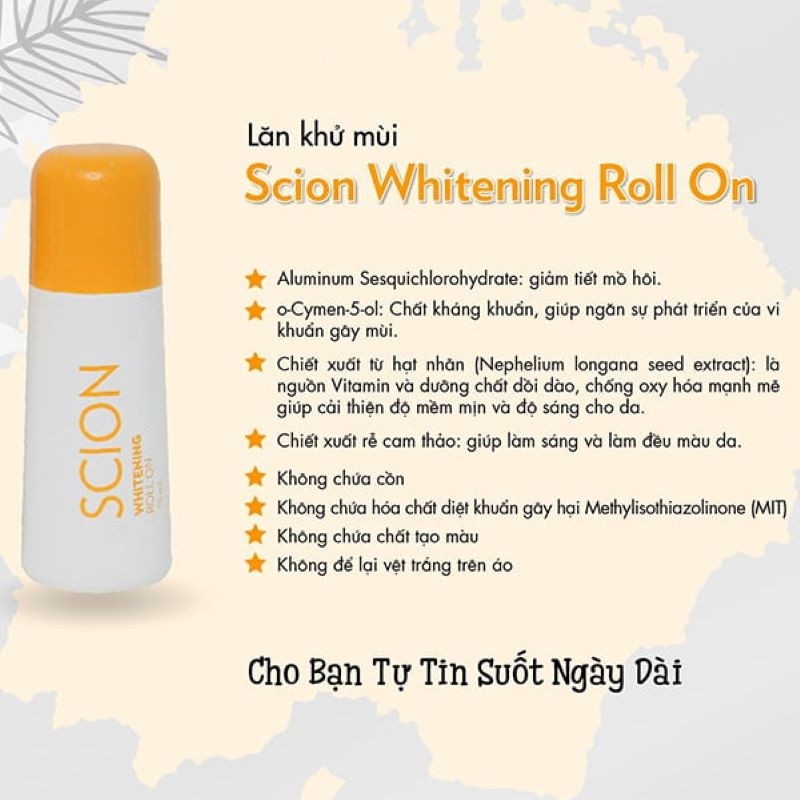 Lăn Khử Mùi Scion Nuskin Pure White Roll On 75ml của Mỹ