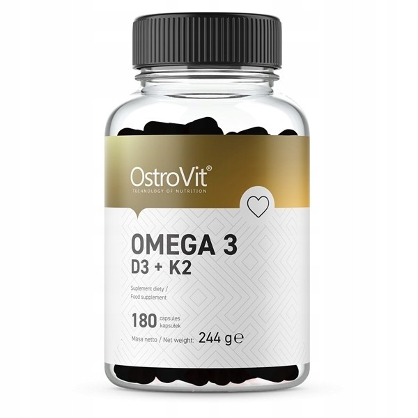 Viên uống Omega-3 D3 + K2 Ostrovit, hộp 180 viên