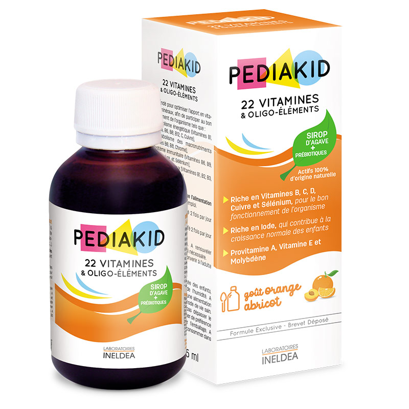 Siro Pediakid 22 Vitamines của Pháp hộp 125ml cho trẻ từ 6 tháng trở lên