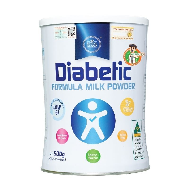 Sữa Bột Hoàng Gia Royal Ausnz Diabetic Formula Cho Người Tiểu Đường 500G