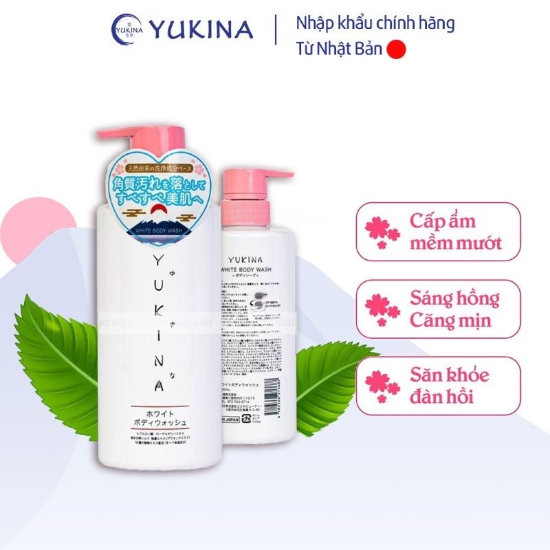 Sữa Tắm Cấp Ẩm Và Dưỡng Trắng Yukina Nhật Bản