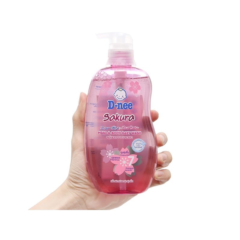 Sữa Tắm Em Bé Dnee Sakura Head And Body Baby Wash 360ml