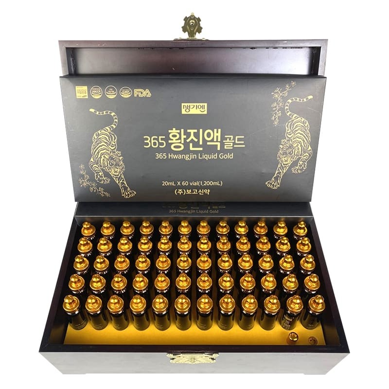 Tinh Chất Đông Trùng Hạ Thảo 365 Hwangjin Liquid Gold Hộp Gỗ 60 Ống