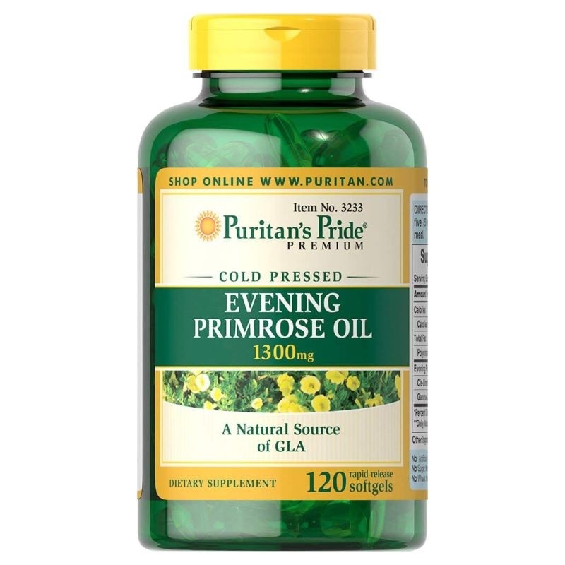 Tinh dầu hoa anh thảo Puritan's Pride Evening Primrose Oil 1300mg hộp 120 viên