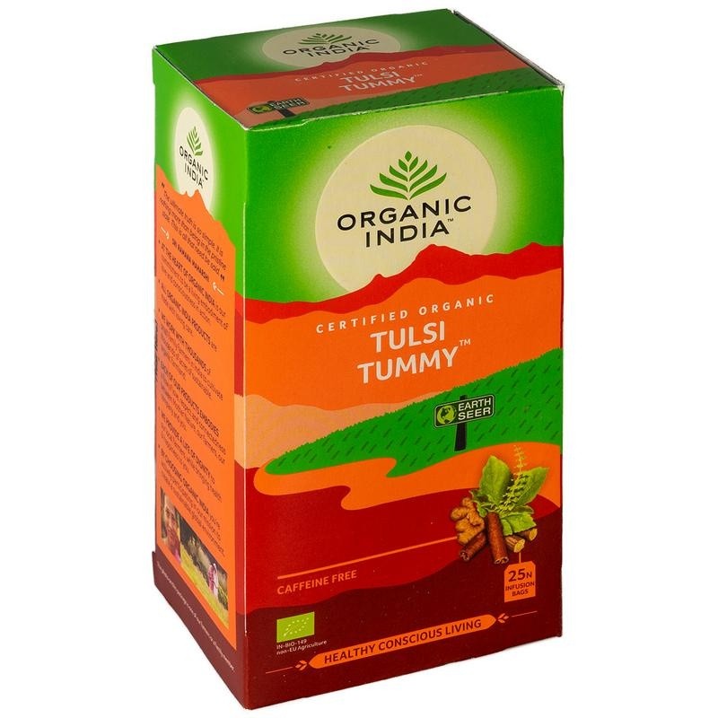 Trà Tulsi Tummy Organic India hỗ trợ tiêu hóa, hộp 25 gói