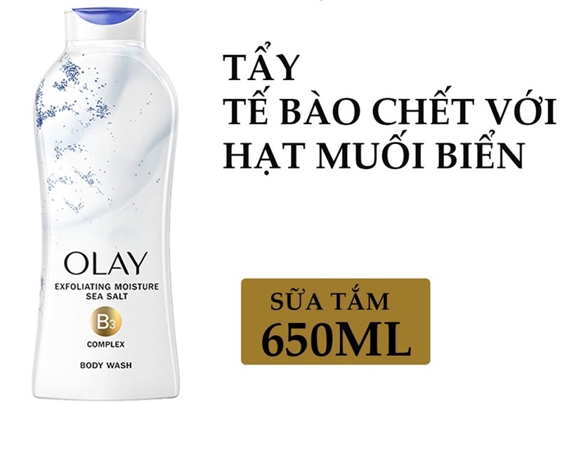 Sữa tắm Olay muối biển Daily Exfoliating With Sea Salts 650ml