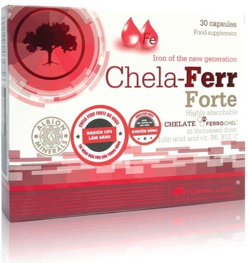 Viên uống Chela-Ferr Forte bổ sung sắt cho bà bầu của Ba Lan