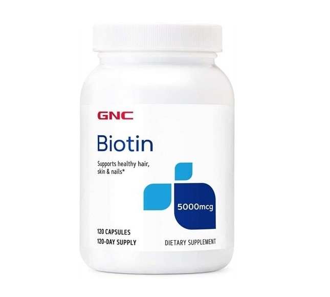 Viên nang hỗ trợ mọc tóc GNC Biotin 5000mcg