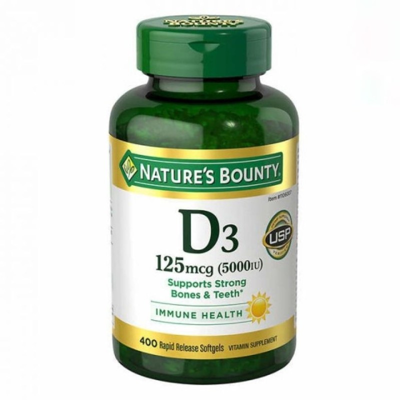 Nature’s Bounty 5000IU viên uống bổ sung Vitamin D3