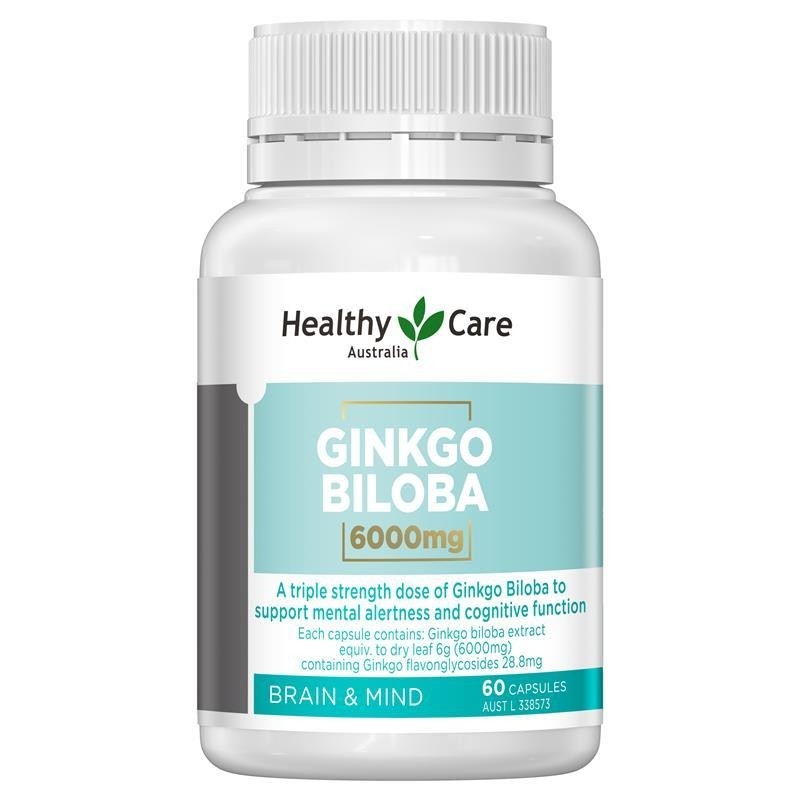 Viên uống Healthy Care Ginkgo Biloba 6000mg hộp 60 viên