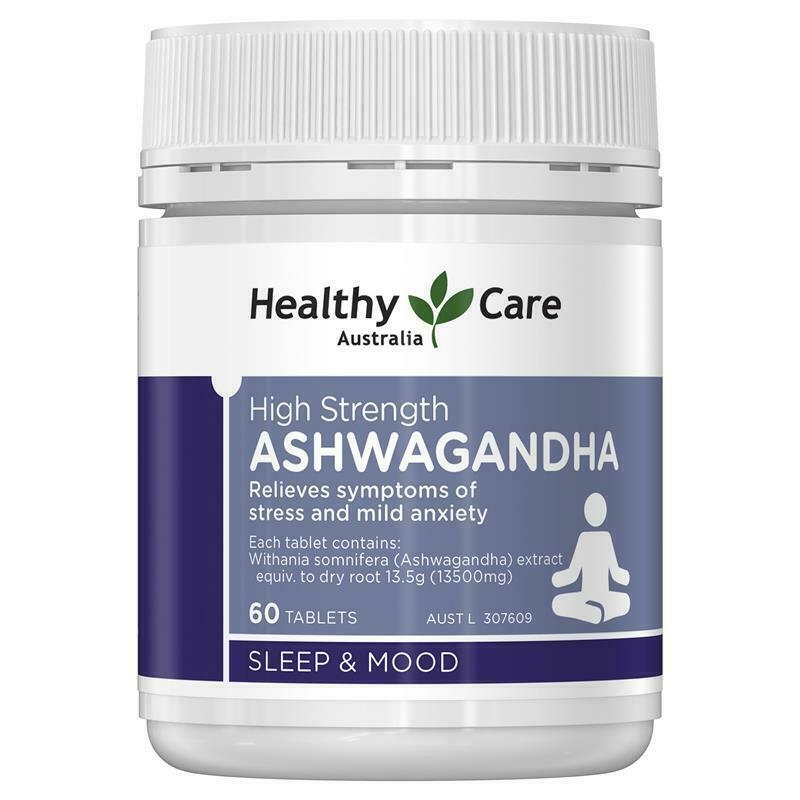 Viên uống Healthy Care High Strength Ashwagandha cải thiện trí não hộp 60 viên