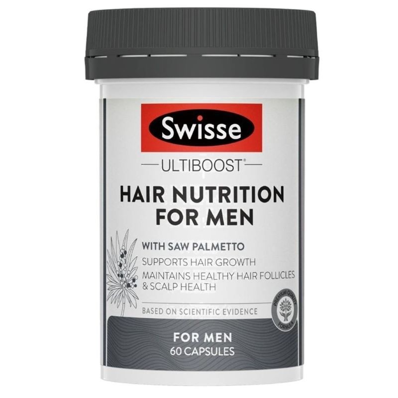 Viên uống hỗ trợ mọc tóc cho nam Swisse Hair Nutrition For Men hộp 60 viên