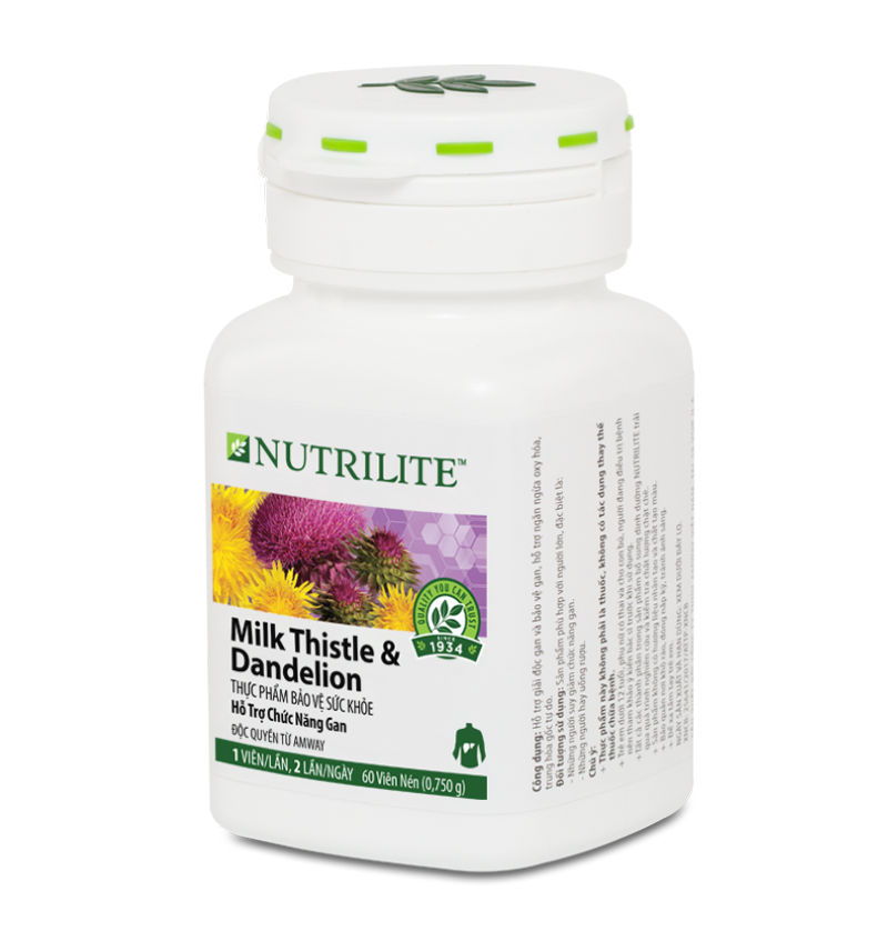 Viên uống hỗ trợ sức khỏe Nutrilite Milk Thistle & Dandelion, hộp 60 viên