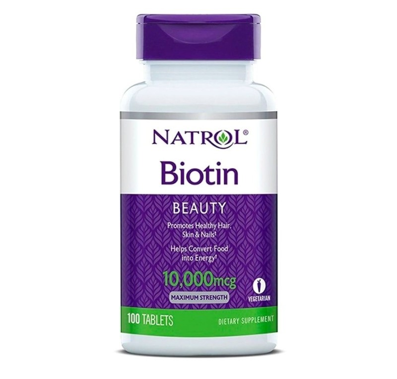 Viên uống mọc tóc Natrol Biotin 10000 Mcg