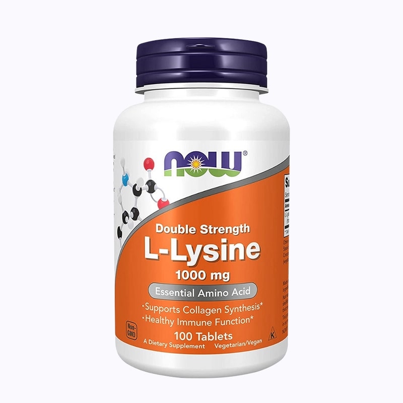 Viên uống Now L-Lysine 1000mg tăng cường sức đề kháng trị mụn