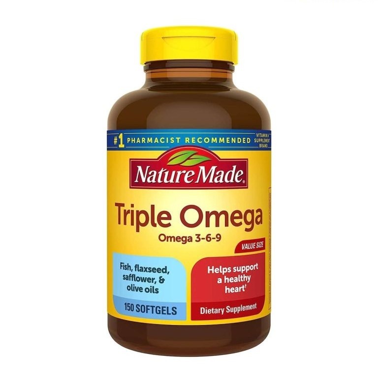 Viên uống Triple Omega 3 6 9 Nature Made của Mỹ, 150 viên
