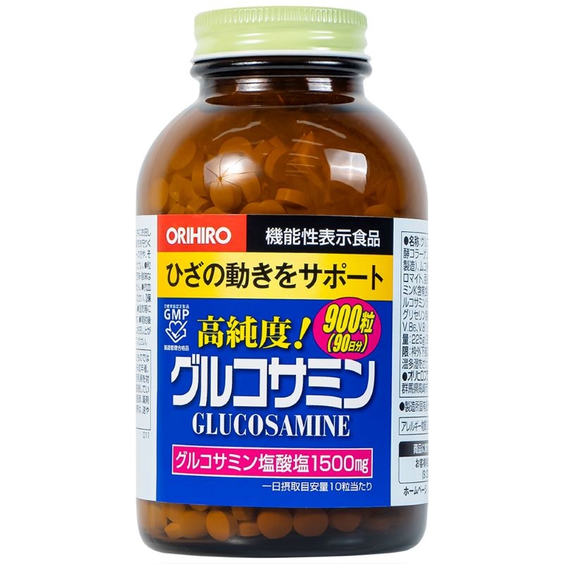 Viên uống bổ trợ sụn khớp Glucosamine Orihiro hộp 900 viên Nhật Bản