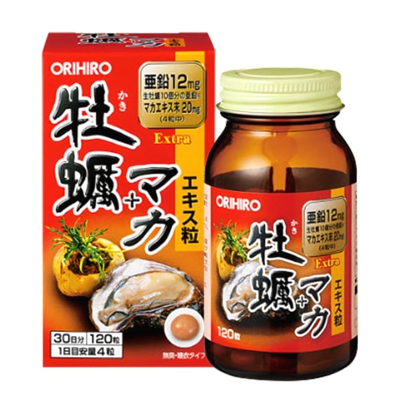 Viên uống tinh chất hàu tươi maca Orihiro tăng cường sinh lý lọ 120 viên