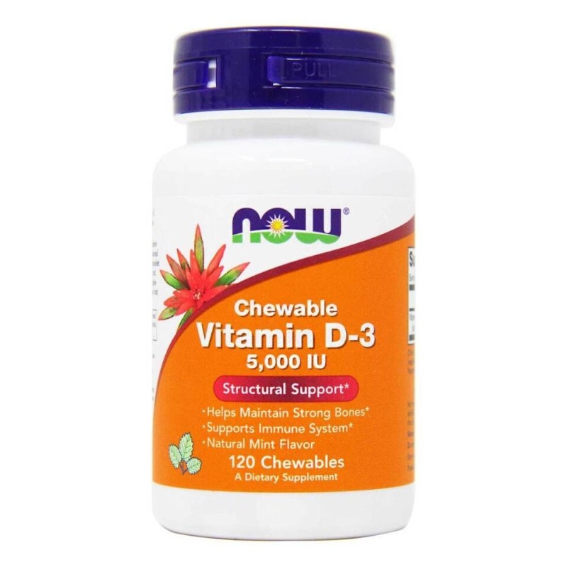 Viên uống Vitamin D3 5000 IU Now - Tăng cường khả năng hấp thụ canxi