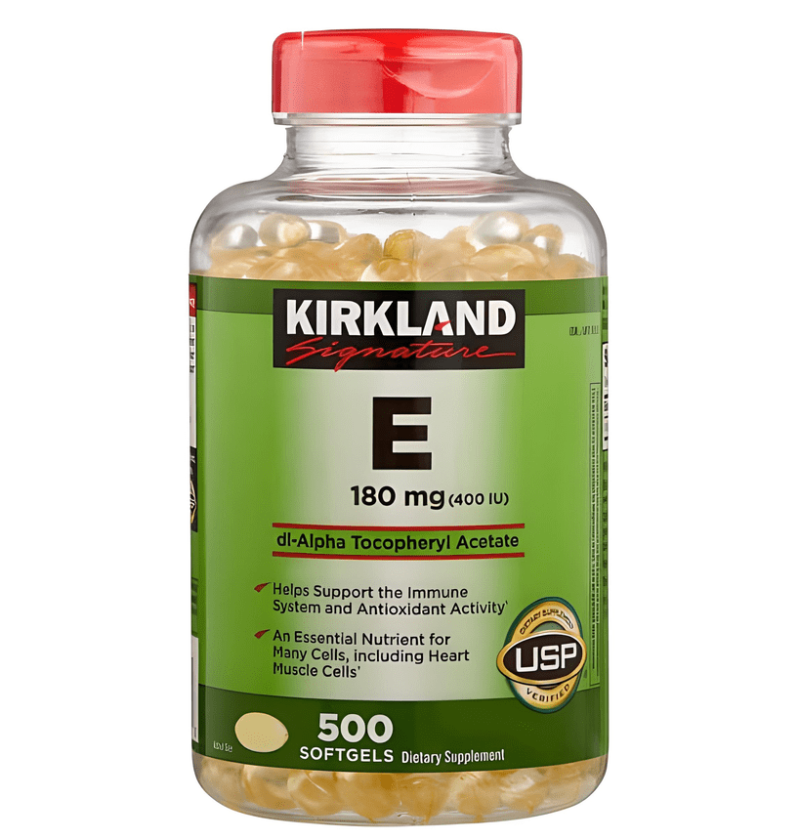 Viên uống Vitamin E nắp đỏ Kirkland 400 IU 500 viên của Mỹ