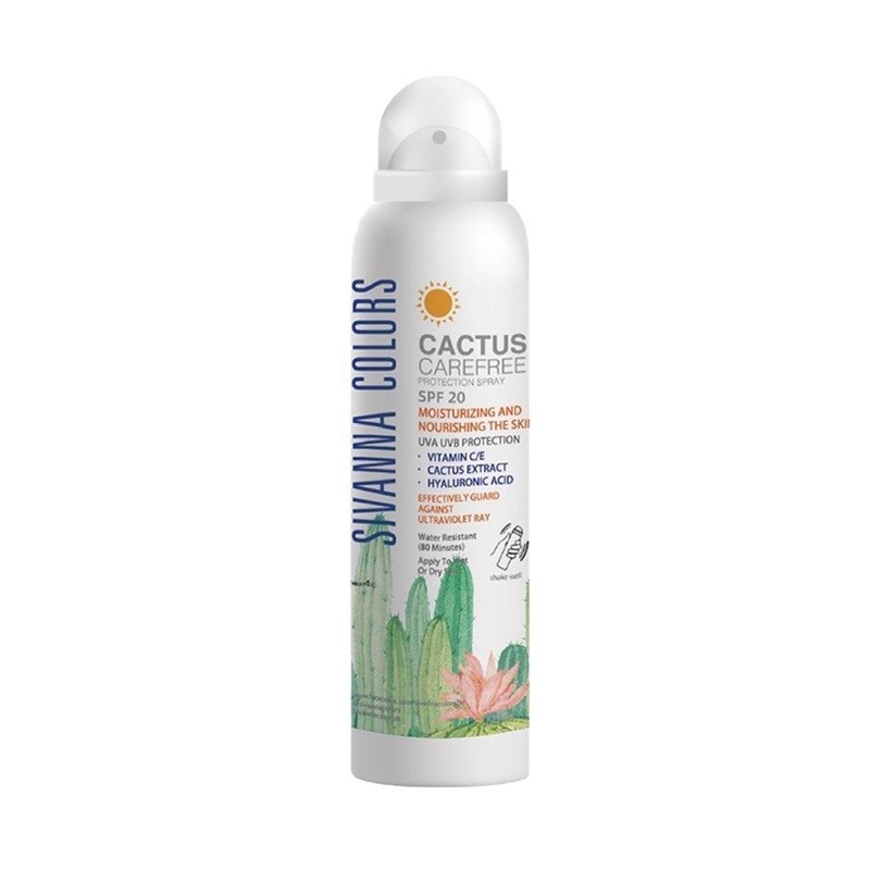 Xịt chống nắng Sivanna Colors Cactus Carefree Protection Spray SPF20 150ml